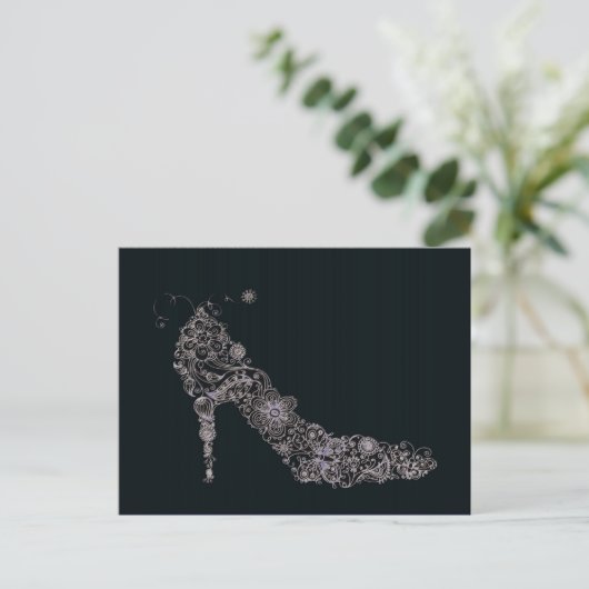 Chic Shoe ~ Postkarte / Einladung / UAWG (Stehend Vorderseite)