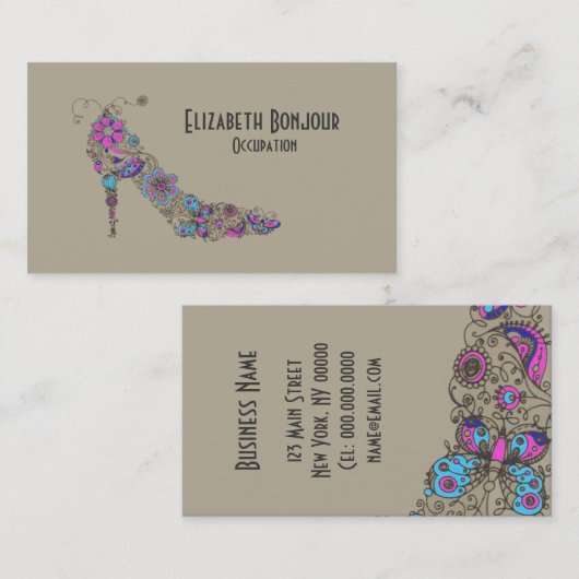 Chic Shoe ~ Visitenkarte (Vorne/Hinten)