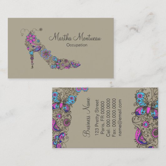 Chic Shoe ~ Visitenkarte (Vorne/Hinten)