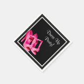 Chic Shoes Girly Pink und Black Dress Up Party Serviette (Ecke)