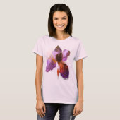 Chic Sibirien Iris Blume Malerei T-Shirt (Vorne ganz)