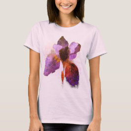 Chic Sibirien Iris Blume Malerei T-Shirt