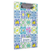 Chic Sicilian azulejo Amalfi Mediterrane Fliesen Klemmbrett (Rechts)