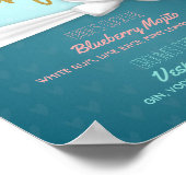 Chic Signature Cocktail Drink Menü Hochzeitsdekor Poster (Ecke)