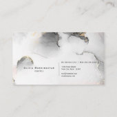 Chic Signature Gold Abstrakte Farbe Visitenkarte (Rückseite)