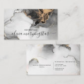 Chic Signature Gold Abstrakte Farbe Visitenkarte (Vorne/Hinten)