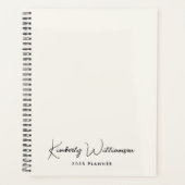 Chic Signature Schrift Monogramm Geschäft Planer (Vorderseite)