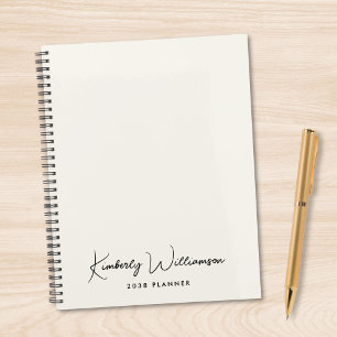 Chic Signature Schrift Monogramm Geschäft Planer