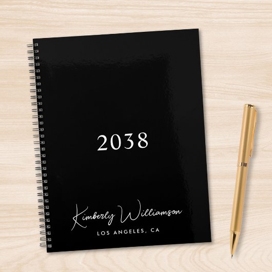 Chic Signature Schrift Monogramm Schwarz Geschäftl Planer
