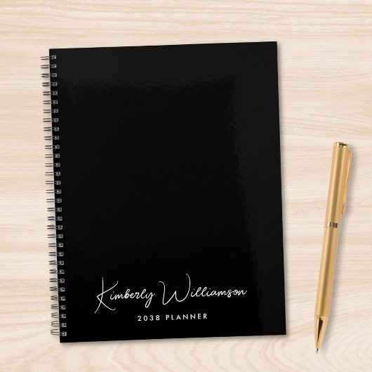 Chic Signature Schrift Monogramm Schwarz Planer