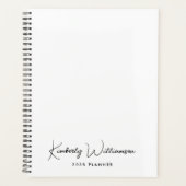 Chic Signature Schriftzug Monogramm Geschäft Planer (Vorderseite)