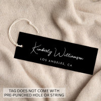 Chic Signature Script Black Hang Tag