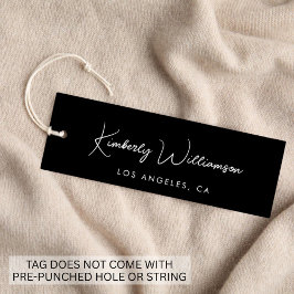 Chic Signature Script Black Hang Tag