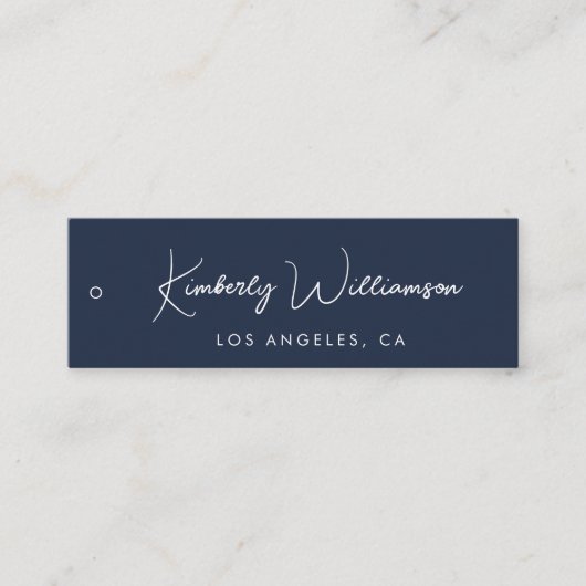 Chic Signature Script Blue Hang Tag (Vorderseite)