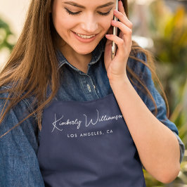 Chic Signature Script Blue Salon Schürze