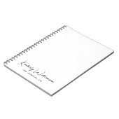 Chic Signature Script Business Notizblock (Linke Seite)