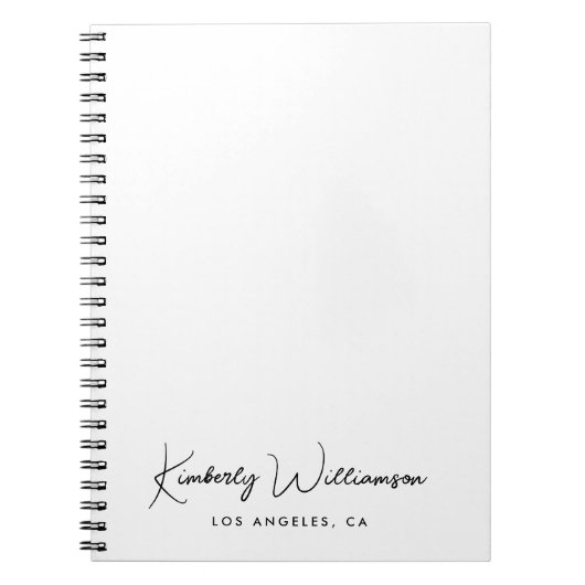 Chic Signature Script Business Notizblock (Vorderseite)