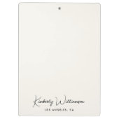 Chic Signature Script Cream Klemmbrett (Rückseite)