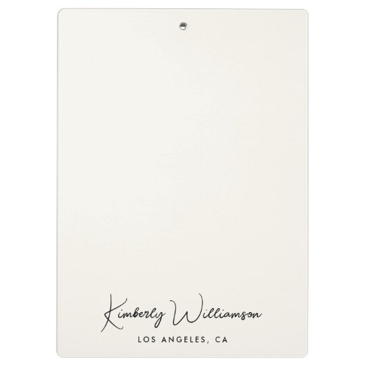 Chic Signature Script Cream Klemmbrett (Rückseite)