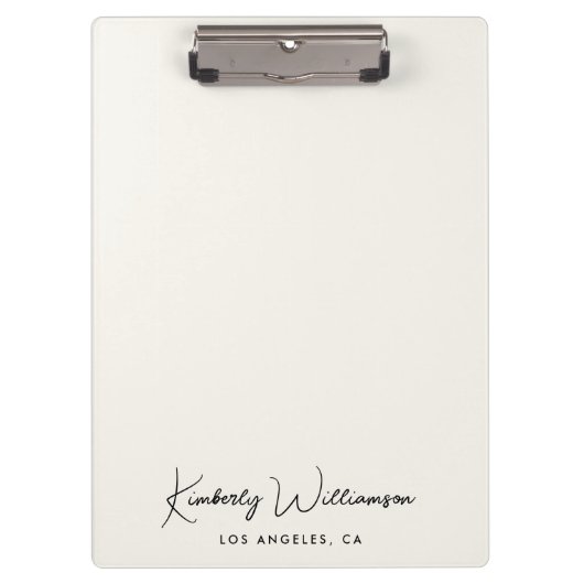 Chic Signature Script Cream Klemmbrett (Vorderseite)