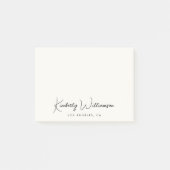 Chic Signature Script Cream Post-it Klebezettel (Vorderseite)