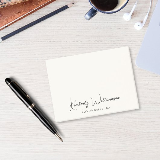 Chic Signature Script Cream Post-it Klebezettel