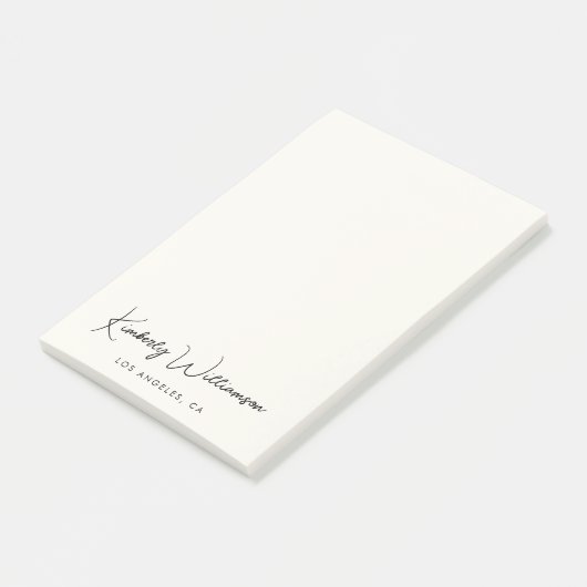 Chic Signature Script Cream Post-it Klebezettel (angewinkelt)