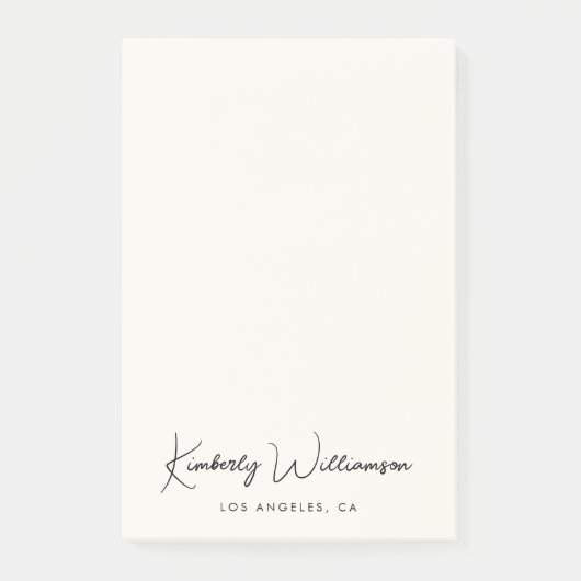 Chic Signature Script Cream Post-it Klebezettel (Vorderseite)