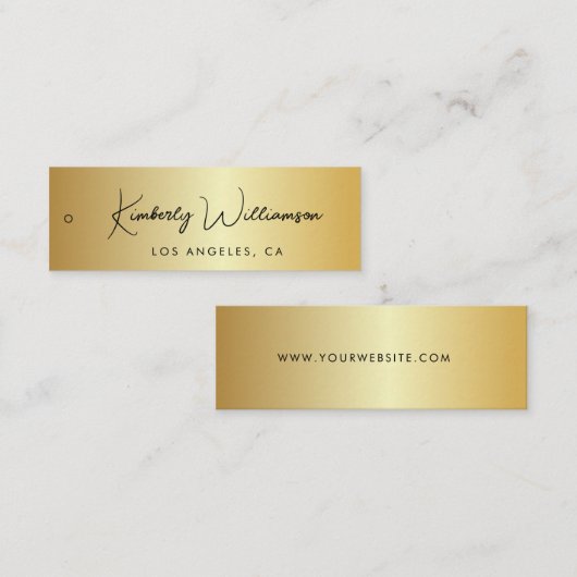 Chic Signature Script Gold Hang Tag (Vorne/Hinten)