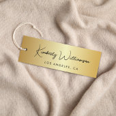 Chic Signature Script Gold Hang Tag