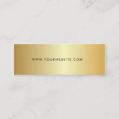 Chic Signature Script Gold-Hängeschild Mini Visitenkarte (Rückseite)