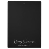 Chic Signature Script Monogram Black Klemmbrett (Rückseite)