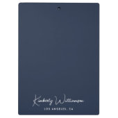 Chic Signature Script Monogram Blue Klemmbrett (Rückseite)