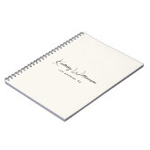 Chic Signature Script Monogram Business Notizblock (Linke Seite)