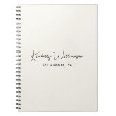 Chic Signature Script Monogram Business Notizblock (Vorderseite)