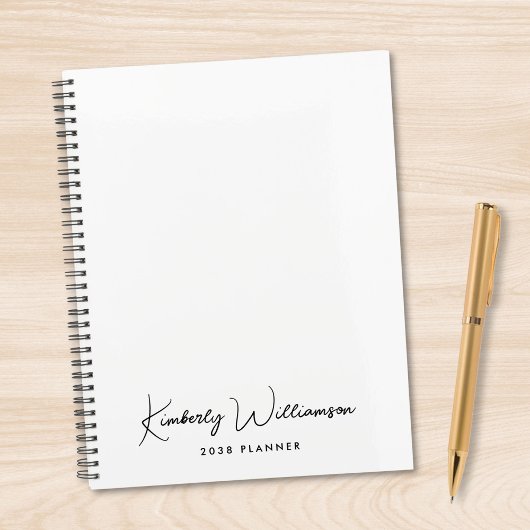 Chic Signature Script Monogram Business Planer