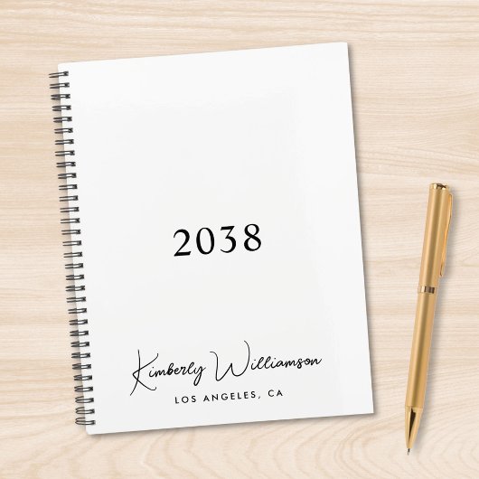 Chic Signature Script Monogram Business Planer