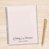 Chic Signature Script Monogramm Rosa Planer