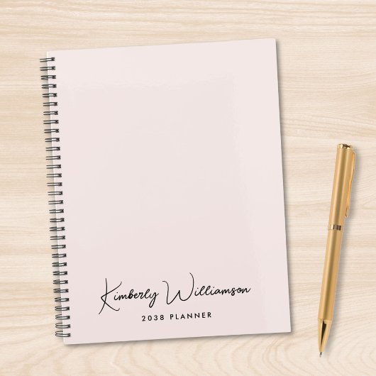 Chic Signature Script Monogramm Rosa Planer