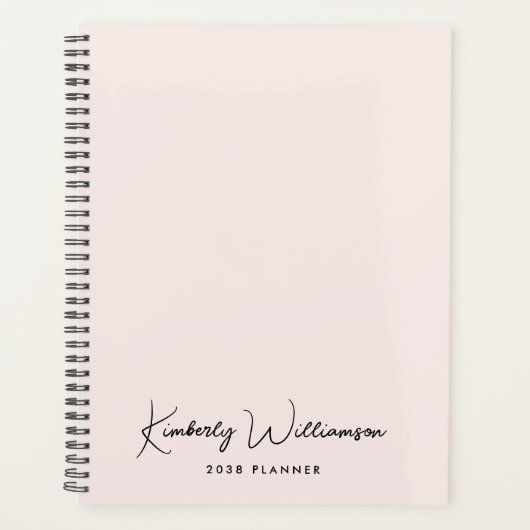 Chic Signature Script Monogramm Rosa Planer (Vorderseite)