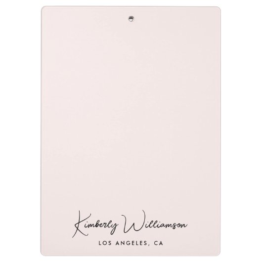 Chic Signature Script PInk Klemmbrett (Rückseite)