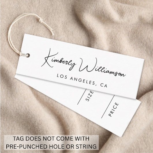 Chic Signature Script Price Hang Tag