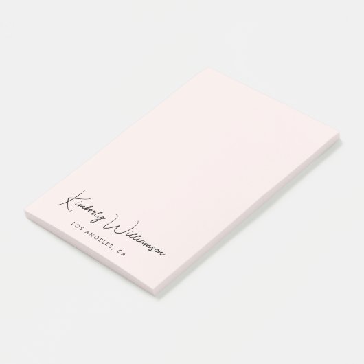 Chic Signature Script rosa Post-it Klebezettel (angewinkelt)
