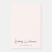 Chic Signature Script rosa Post-it Klebezettel (Vorderseite)