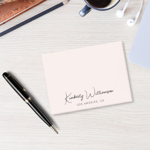 Chic Signature Script rosa Post-it Klebezettel