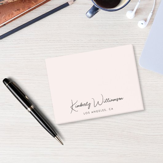 Chic Signature Script rosa Post-it Klebezettel