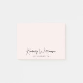 Chic Signature Script rosa Post-it Klebezettel (Vorderseite)