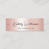 Chic Signature Script Rose Gold Hang Tag (Vorderseite)