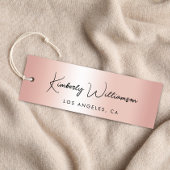 Chic Signature Script Rose Gold Hang Tag