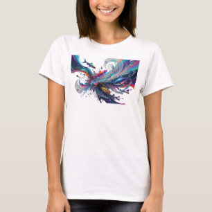 Chic Silber ABSTRACT ART Fashion Druck T-Shirt